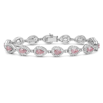 Pink Diamond Pear Shape Bracelet