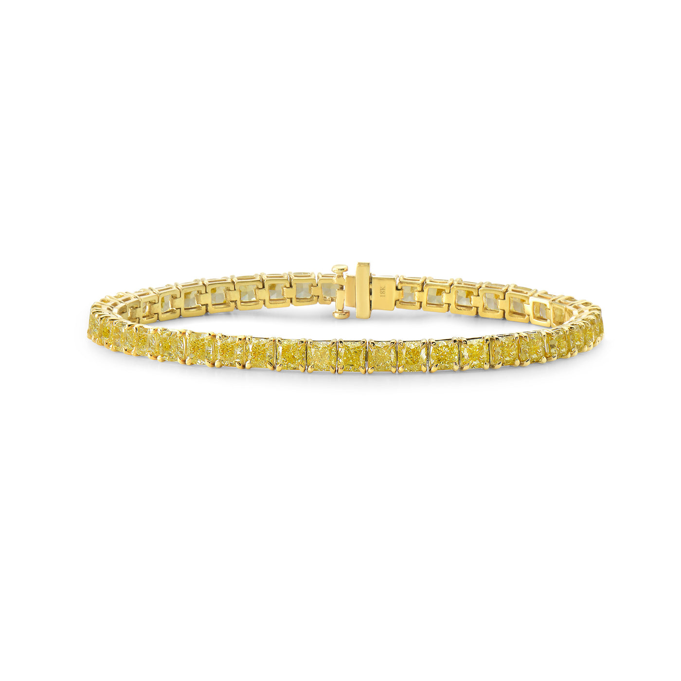 Fancy Yellow Cushion Cut Tennis Bracelet