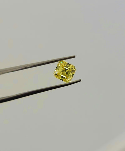 Fancy Vivid Yellow Asscher Cut