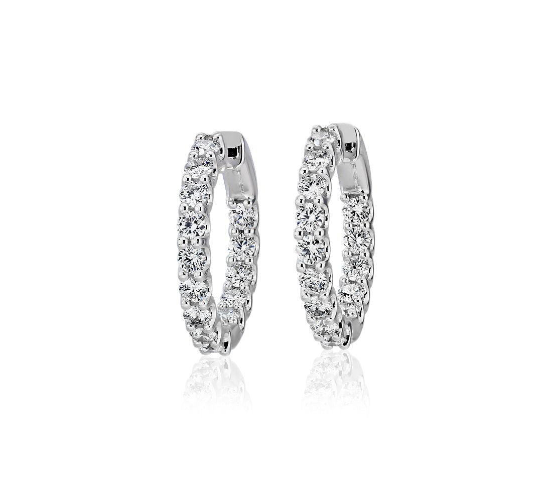 Inside-Out Diamond Hoops 1ct / 2ct
