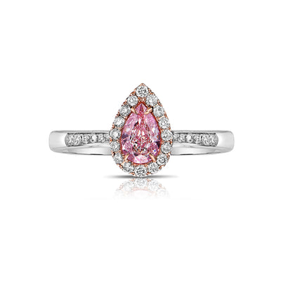 0.50ct Pink Pear Shape Ring