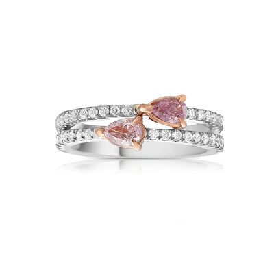 Fancy Pink Stackable Diamond Ring