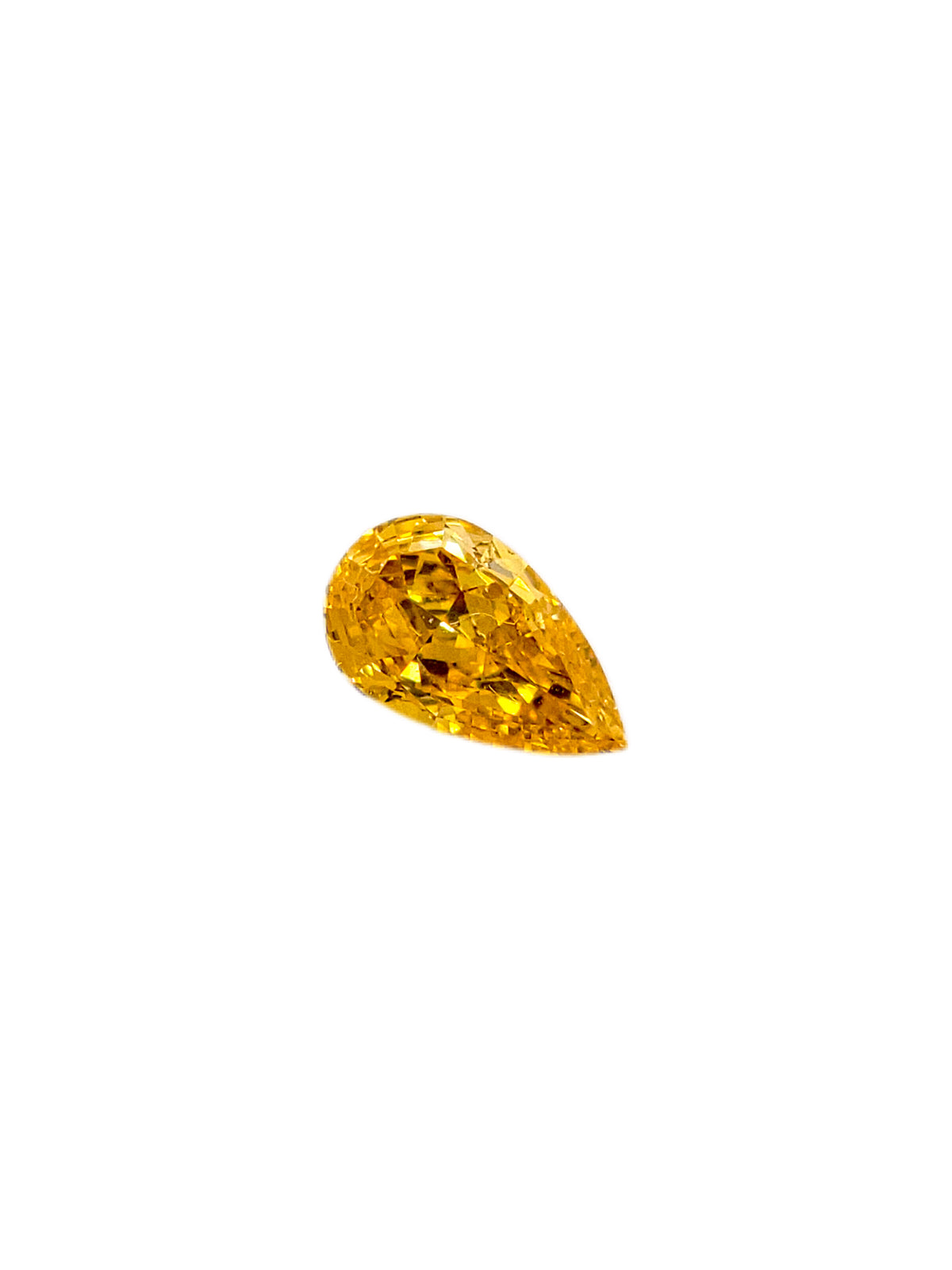 0.33ct Fancy Intense Orange Yellow Pear Diamond VS1 GIA