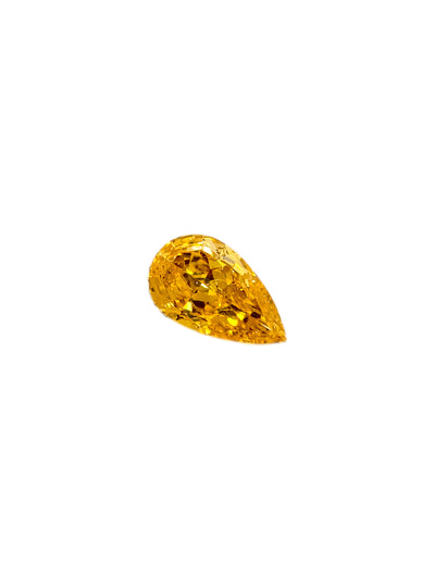 Orange diamond pear shape