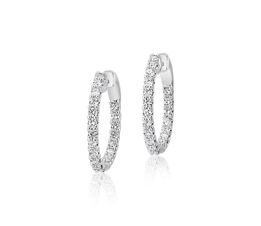Inside-Out Diamond Hoops 1ct / 2ct