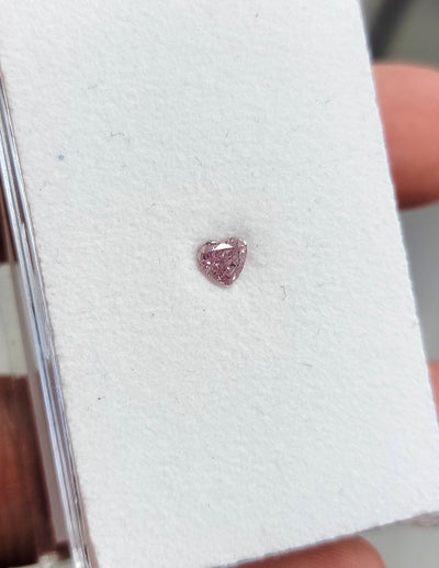 0.40ct Fancy Intense Purplish Pink Heart GIA - Namdar Diamonds