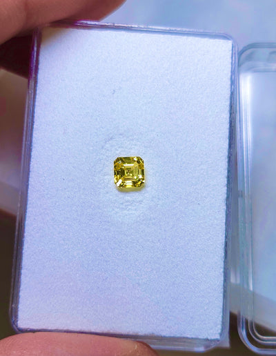 Fancy Vivid Yellow Asscher Cut