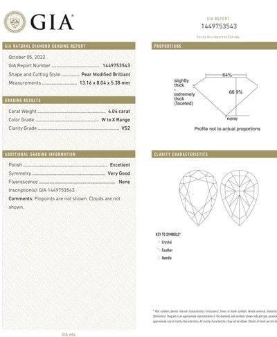 4.04ct Light Yellow Pear VS2 GIA Ring