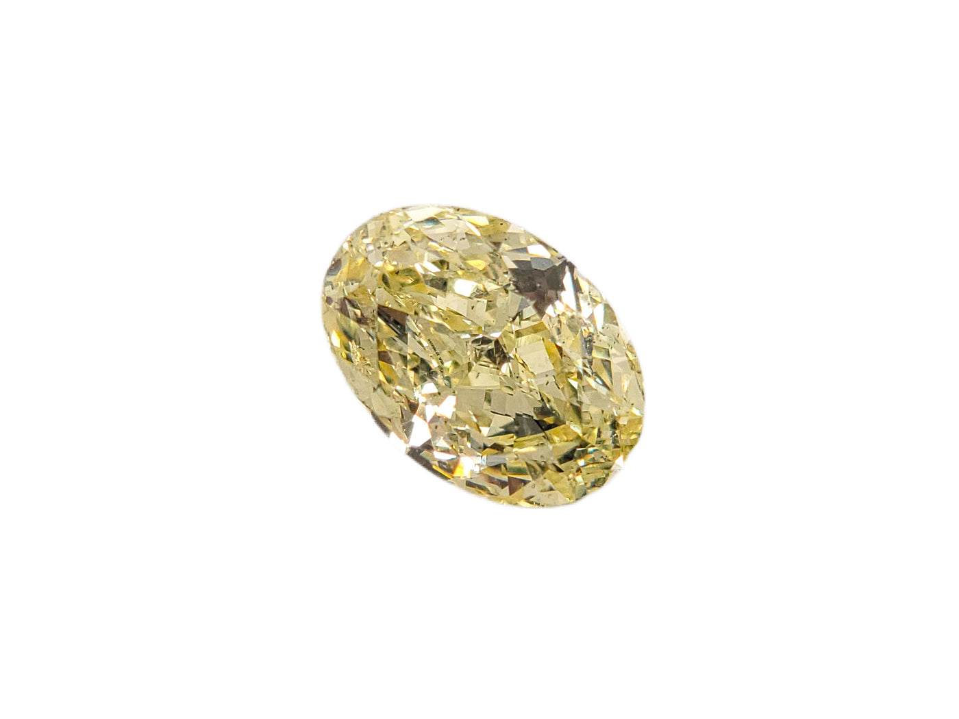 2.23ct Fancy Light Yellow Oval SI1 GIA