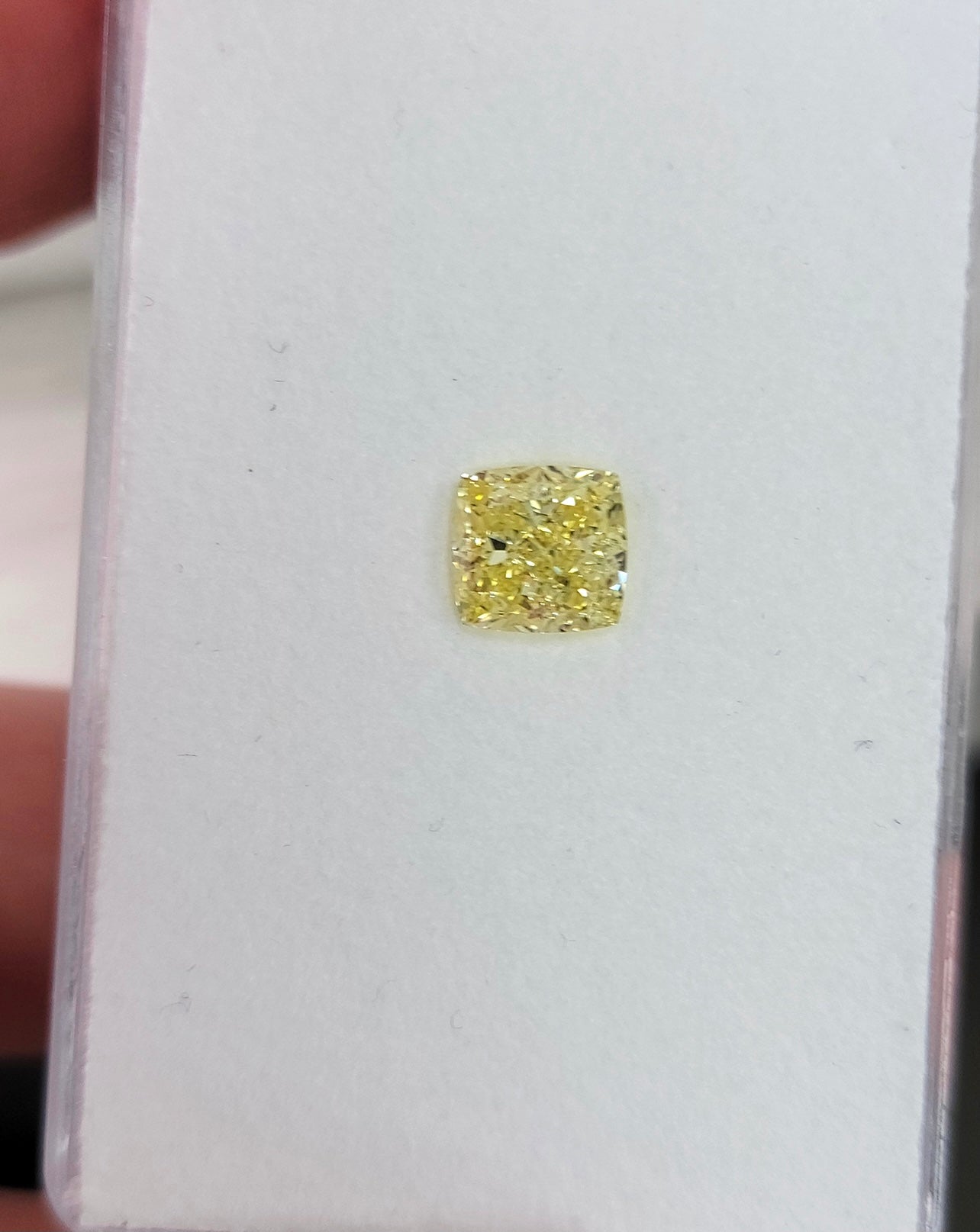 2.01ct Fancy Intense Yellow Cushion VVS2 GIA - Namdar Diamonds