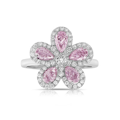 Pink Diamond ‘Ora’ Flower Ring